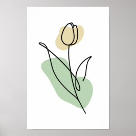 Arte de línea de flores