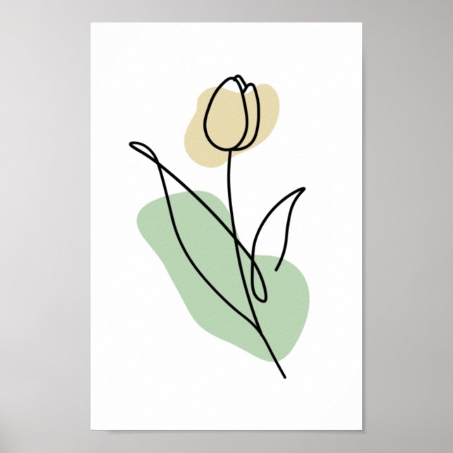 Arte de línea de flores (Frente)