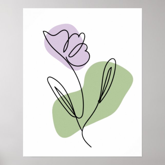 Arte de línea de flores (Frente)