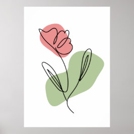 Arte de línea de flores