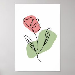 Arte de línea de flores