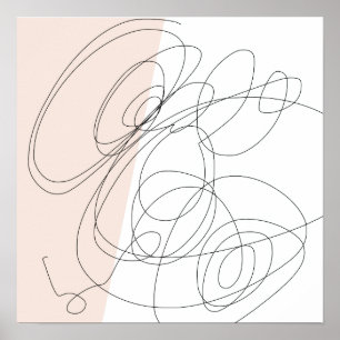 Arte de línea de garabatos abstracto mínimo modern