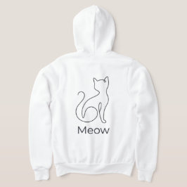 Arte de línea de gato minimalista • Sudadera con c