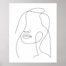 Arte de línea de mujer minimalista y bella