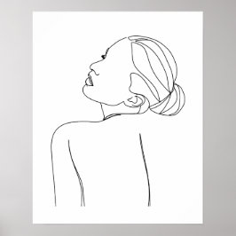 Arte de línea de mujer minimalista y bella