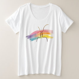 Arte de línea de oro LGBTQ y pincel de arcoiris