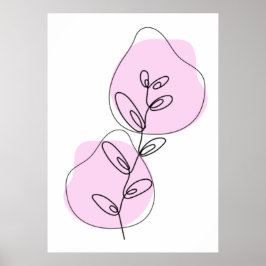 Arte de línea de ramas y hojas