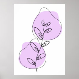 Arte de línea de ramas y hojas