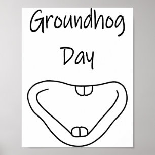 Arte de línea de sonrisa de boca de marmota para e
