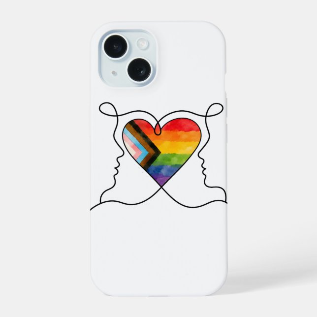 Arte de línea del corazón de la Orgullo Progresist (Reverso )