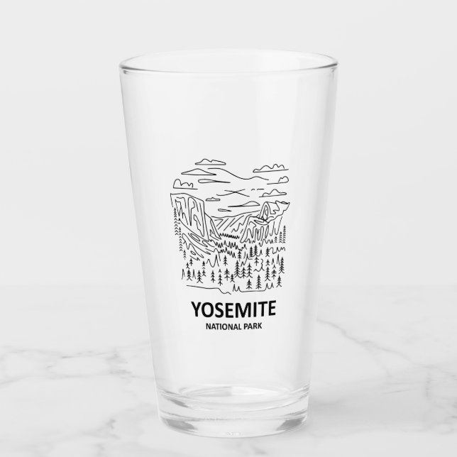 Arte de línea del Parque Nacional Yosemite (Anverso)