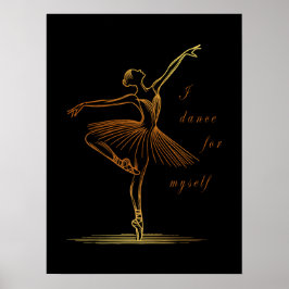 Arte de línea elegante de bailarina - Bailo para m