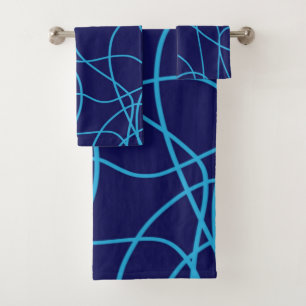 Arte de línea en azules contrastantes