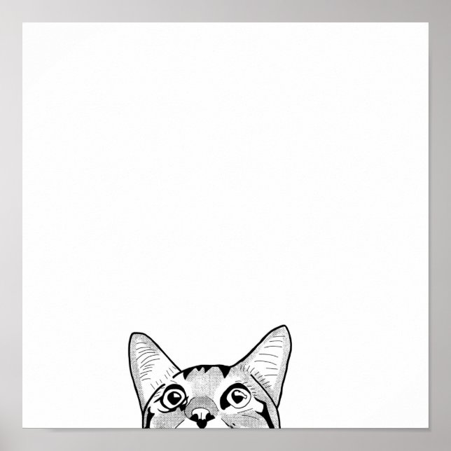 Arte de línea facial de medio gato (Frente)