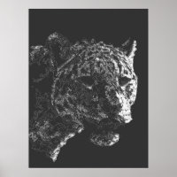 arte de línea fina de cabeza de tigre abstracto