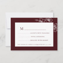 Arte de línea floral blanca de Borgoña RSVP