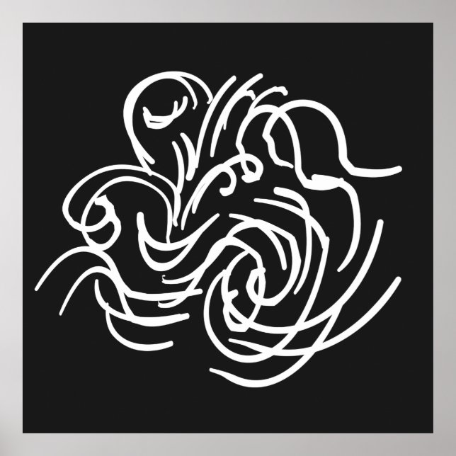 arte de línea geométrica modernista abstracta (Frente)