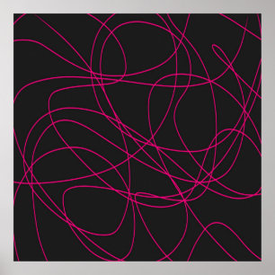 Arte de línea magenta sobre negro