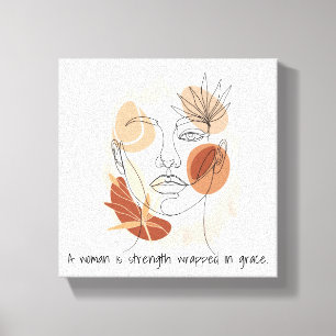 Arte de línea minimalista arte de la cara de mujer