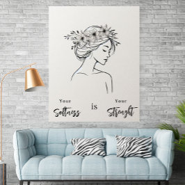 Arte de línea minimalista de mujer, escandinavo ne