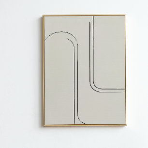 Arte de línea Minimalista neutral Impresión de p