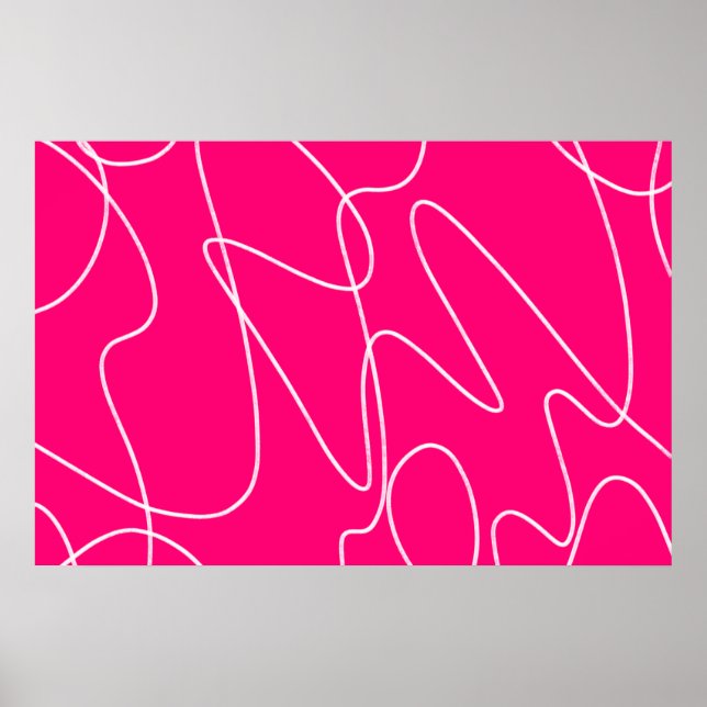Arte de línea rosa caliente (Frente)