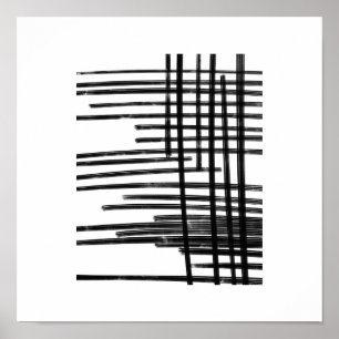 Arte de líneas blancas y negras abstractas - Escra