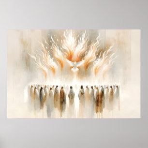 Arte de llama de acuarela del Espíritu Santo de Pe