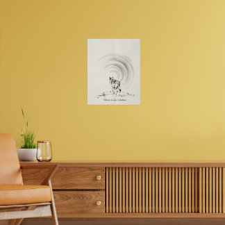 Arte de lobo solitario en impresión