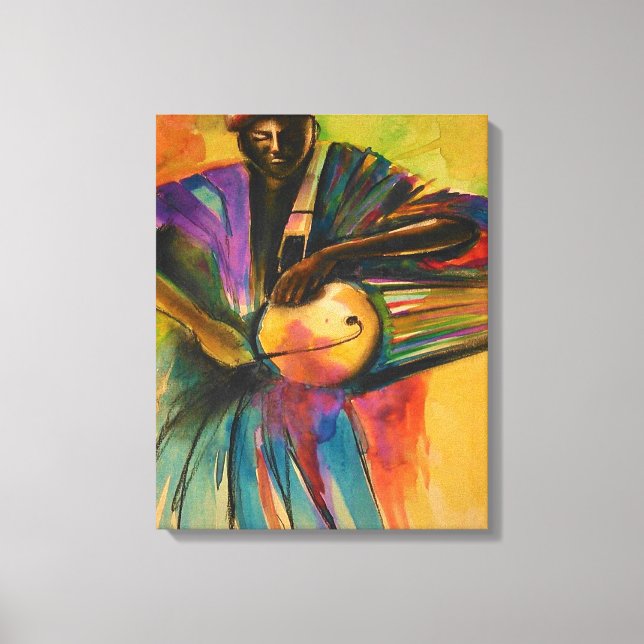 Arte de lona africano (bailarina de Eyo) (Anverso)