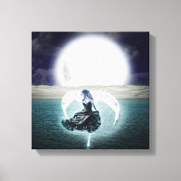 arte de lona de ángel de luna de gótico