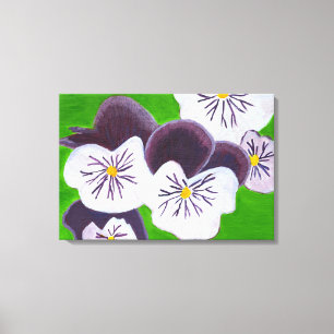 Arte de lona de pansies