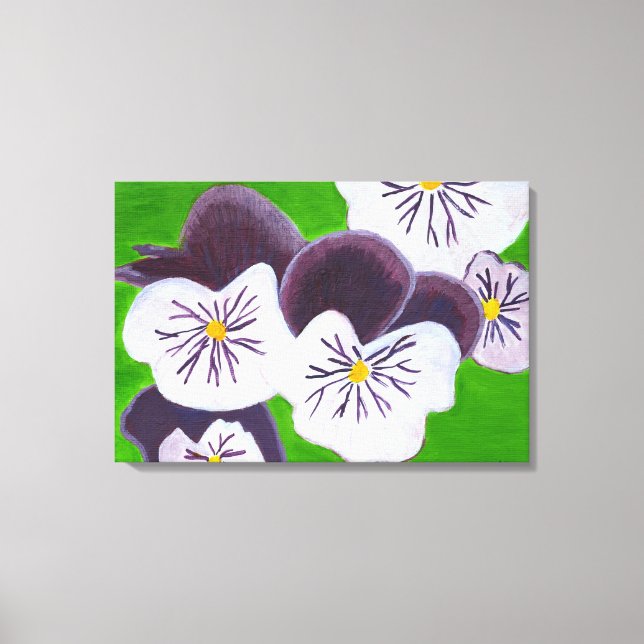 Arte de lona de pansies (Anverso)