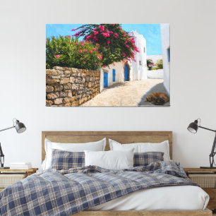 Arte de lona estirada grande de Callejón Mediterrá