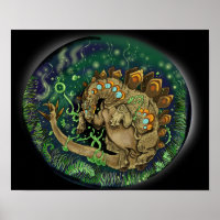 Arte de los dinosaurios de Stegosaurus