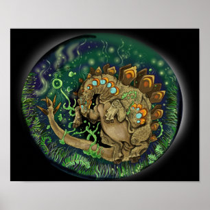 Arte de los dinosaurios de Stegosaurus