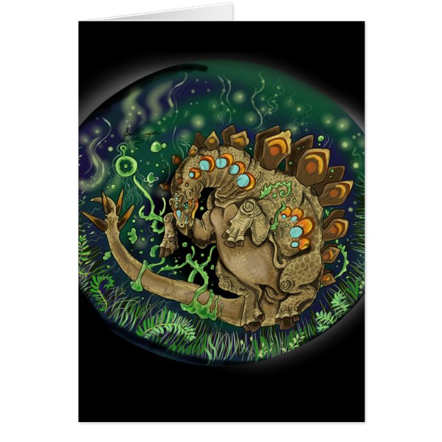 Arte de los dinosaurios de Stegosaurus (Frente)