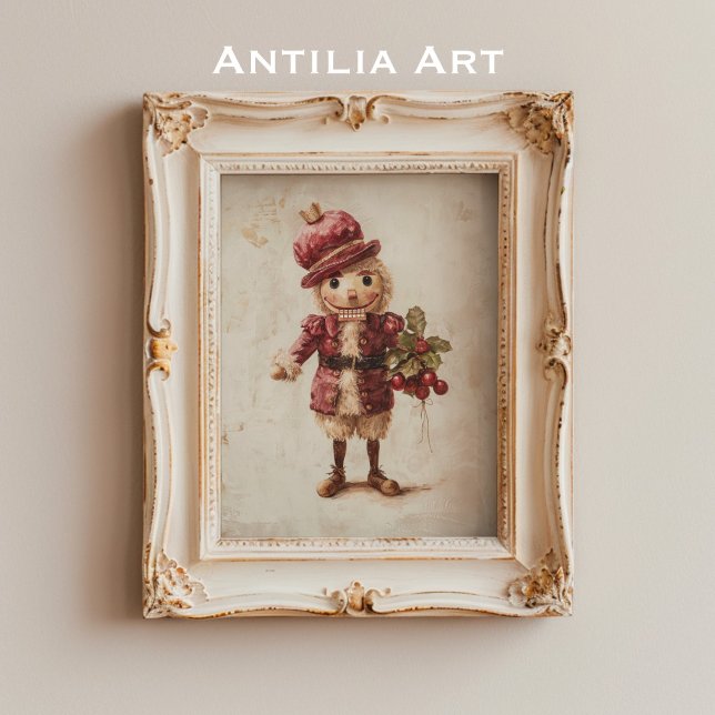 Arte de los Navidades de pintura Nutcracker Holly  (Subido por el creador)