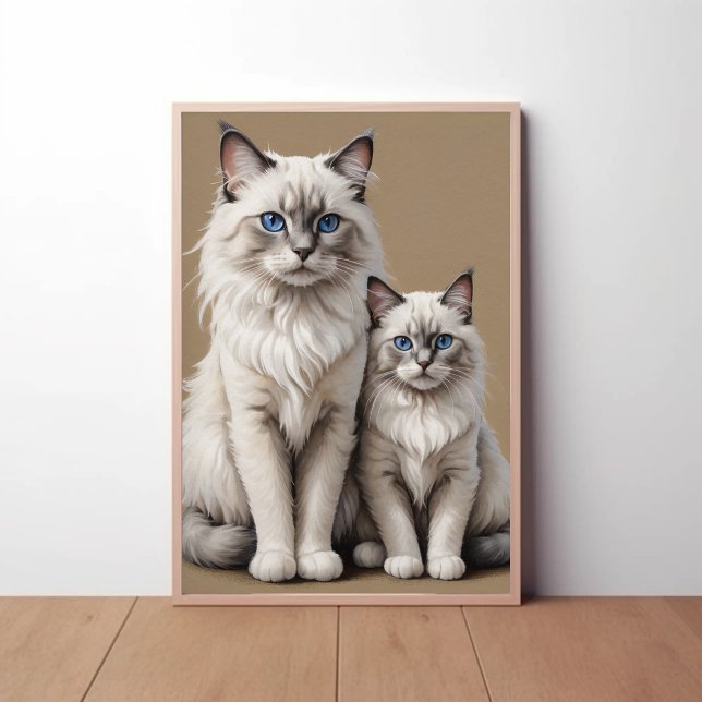 Arte de Madre y Gatito Kitten Ragdoll (Subido por el creador)