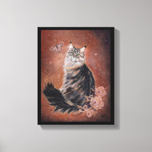 Arte de Maine coon cat por Renee Lavoie