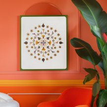 Arte de Mandala Botánico de Flor Prensada