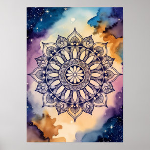 Arte de Mandala cósmica - Diseño Celestial y Espir