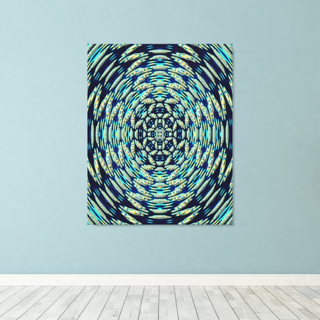 Arte de Mandala Cuántico (Insitu (piso de madera))