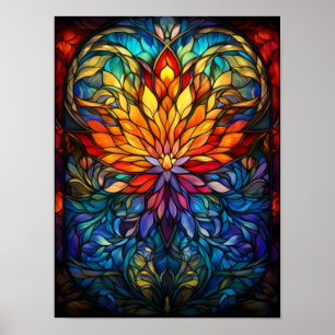 Arte de Mandala de Corazón Floral Abstracto de Vid