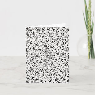 Arte de Mandala de Muchos Gatos de Dibujos Animado