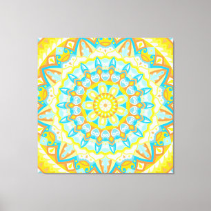 Arte de Mandala de Verano Amarillo Naranja Boho Br