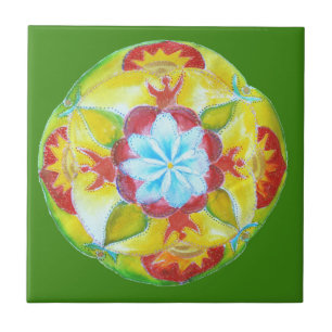 Arte de Mandala Foto personalizada en baldosa