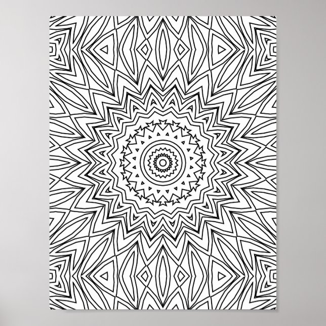 Arte de Mandala Geométrico de Estallido Solar Angu (Frente)