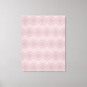 Arte de Mandala Rosa Boho Dibujado a Mano en Impre