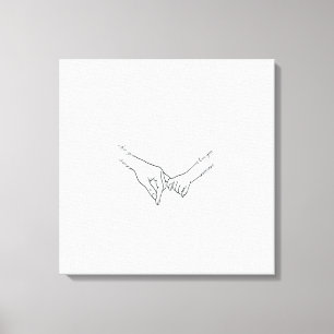 Arte de mano de familia minimalista - Dibujo de un